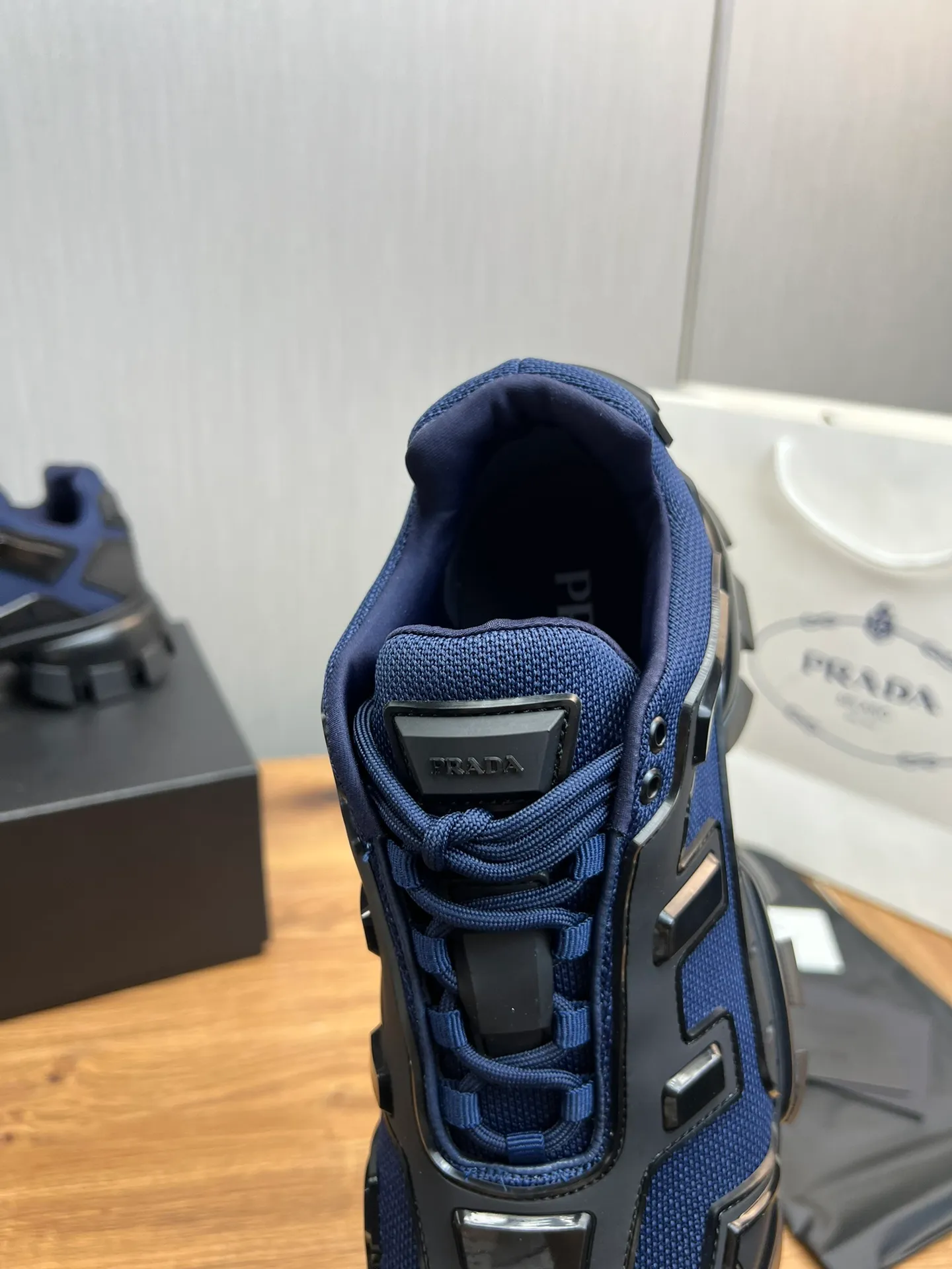 Men's shoes 💰620💰 [PRADA] Hot-selling thick-soled shoes 🔥 Available all year round ✔️Official website synchronization Original fly-knit film fabric + cowhide lining, 1⃣️:1⃣️reproduction, original sole, 38-45 (45 made to order, non-refundable)